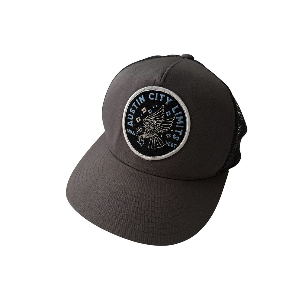 Austin City Limits Trucker Hat One Size Gray Patch Music Festival ACL Austin TX